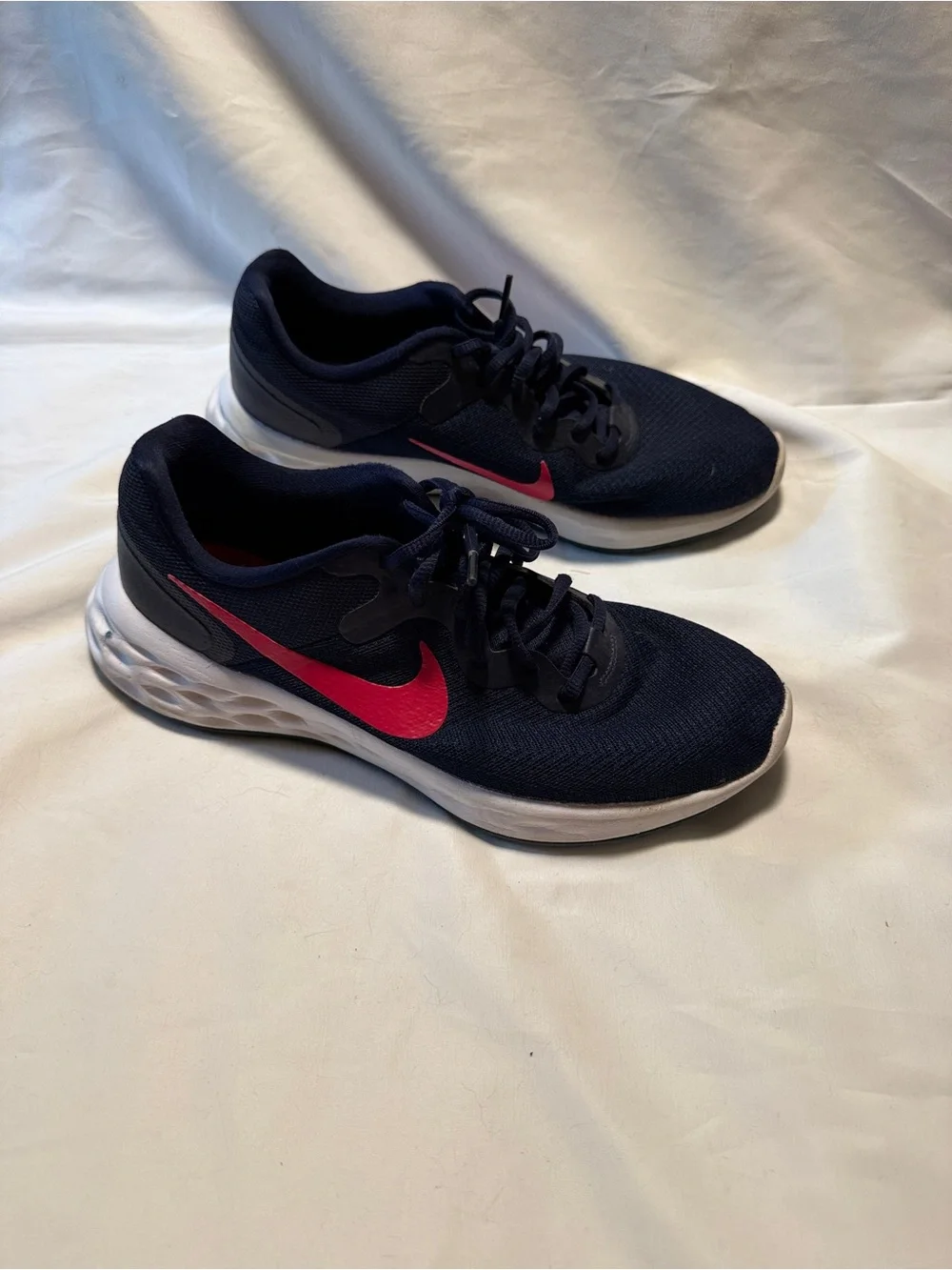 Nike Revolution 6 Next Nature Navy Pink Running Shoes Women's 10